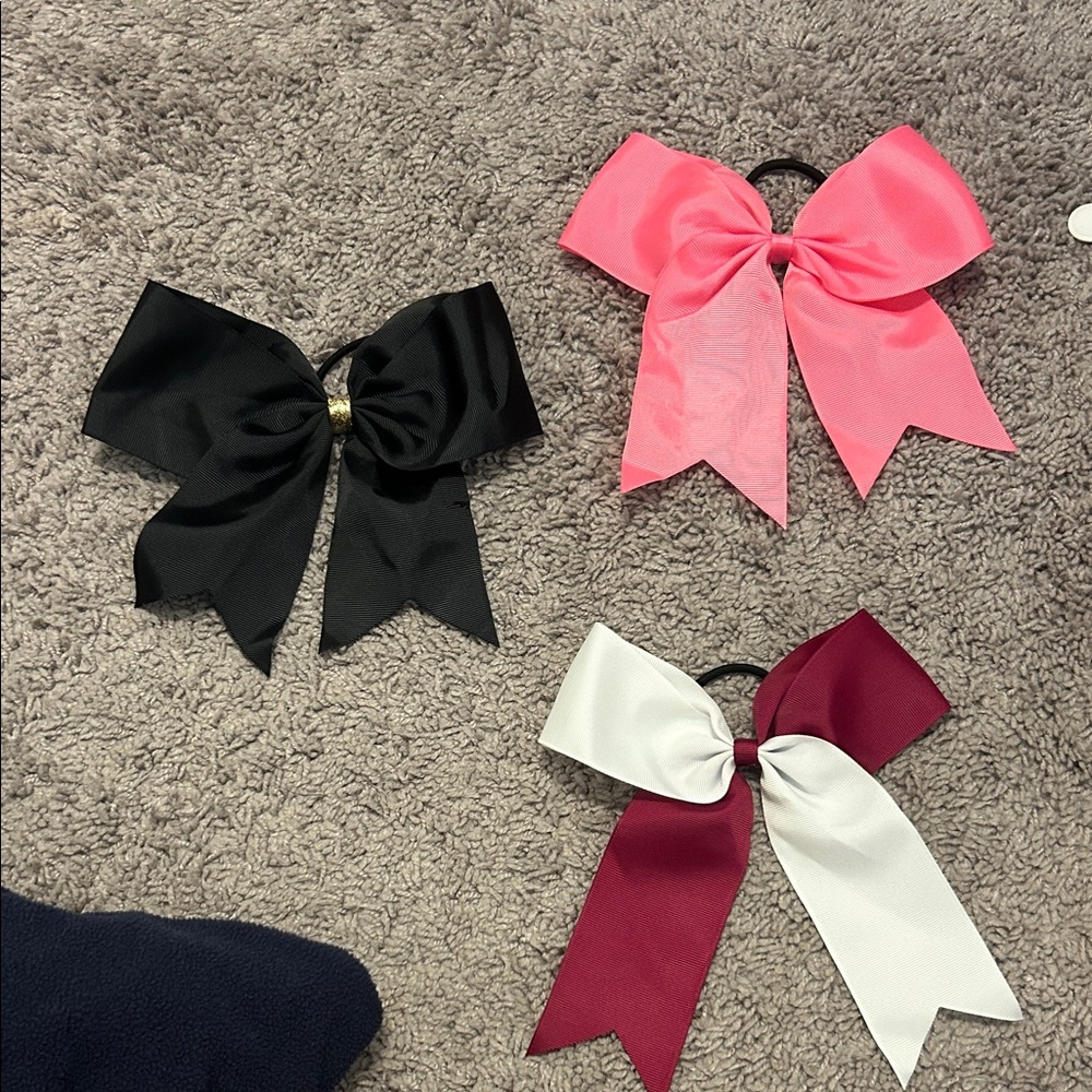Cheer bow Collection - Black, Pink, White & Burgundy